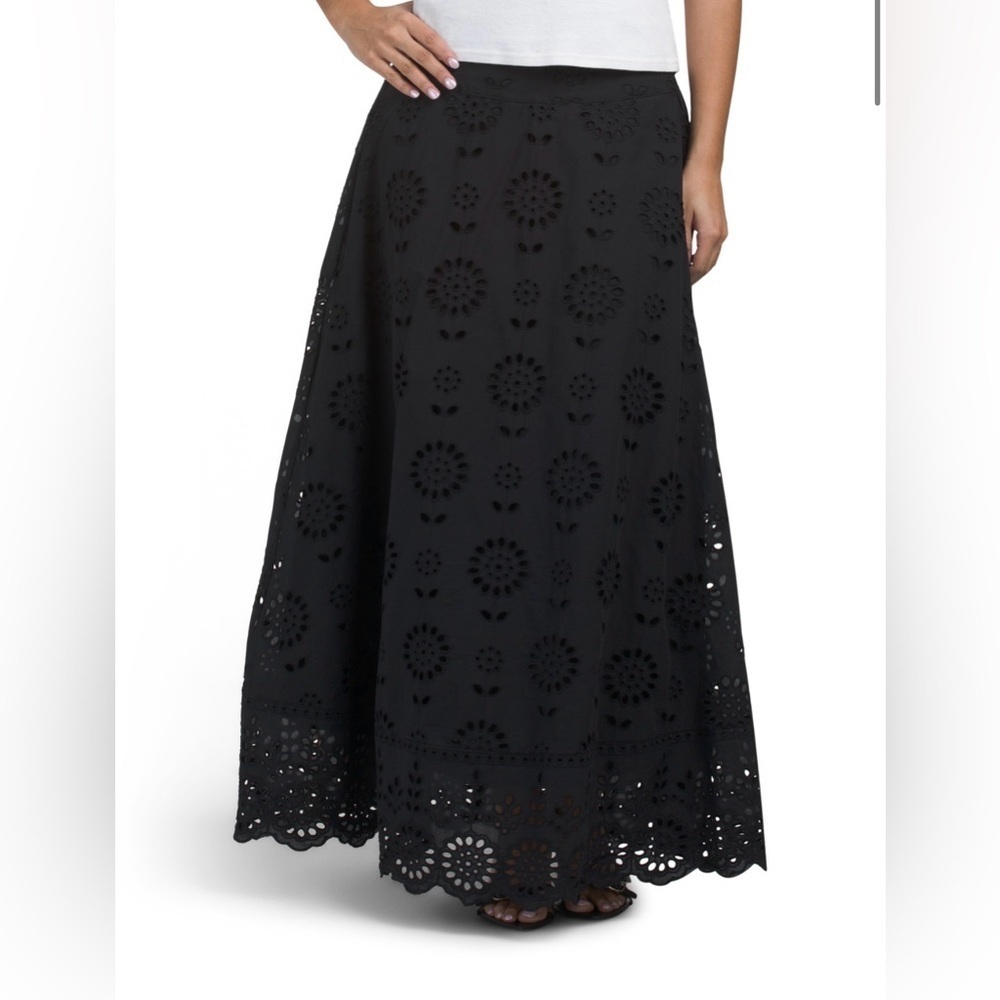 CIEBON Audrey Embroidered Maxi Full Skirt